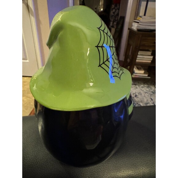 Rae Dunn "Trick or Treat" Ceramic Gnome Halloween Green Black 9" Fall Decor NEW - Picture 5 of 8